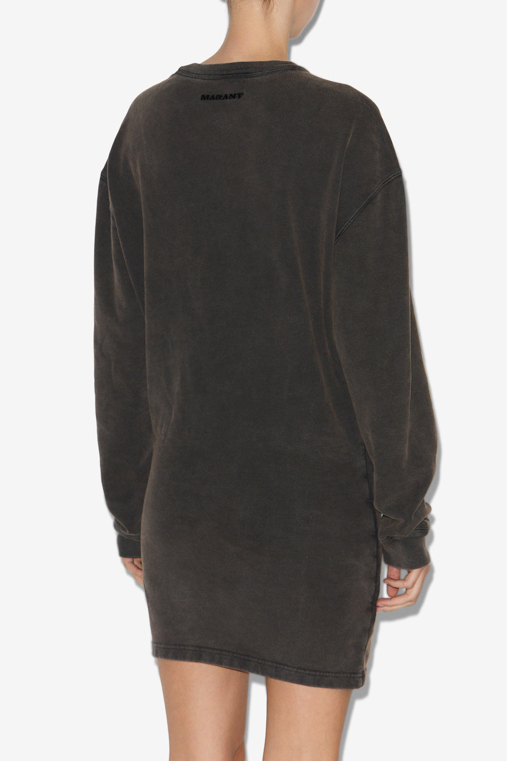 Pipper draped jersey sweatshirt dress - Black - Woman - 5