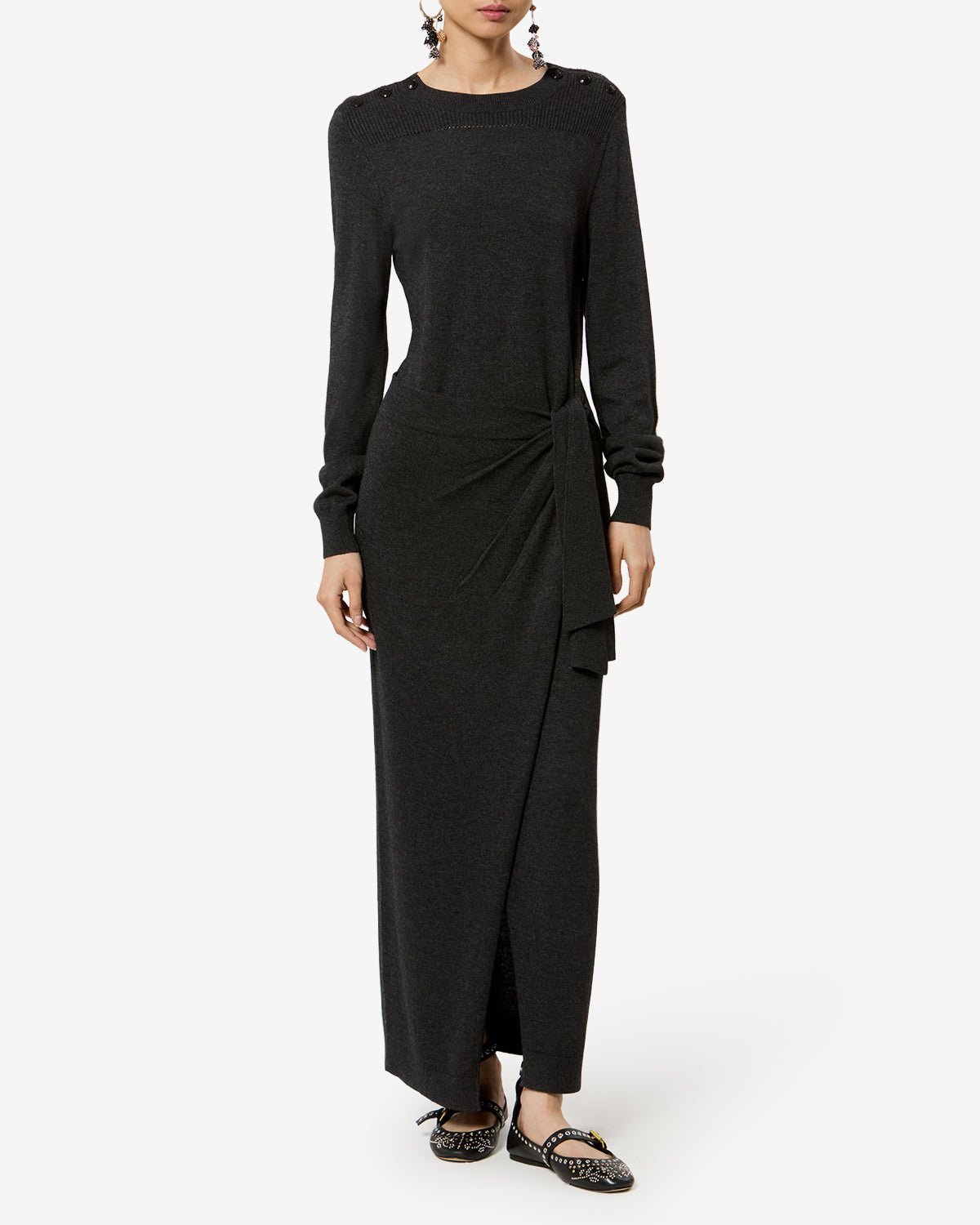 Jozira Dress Woman anthracite | ISABEL MARANT Official online store
