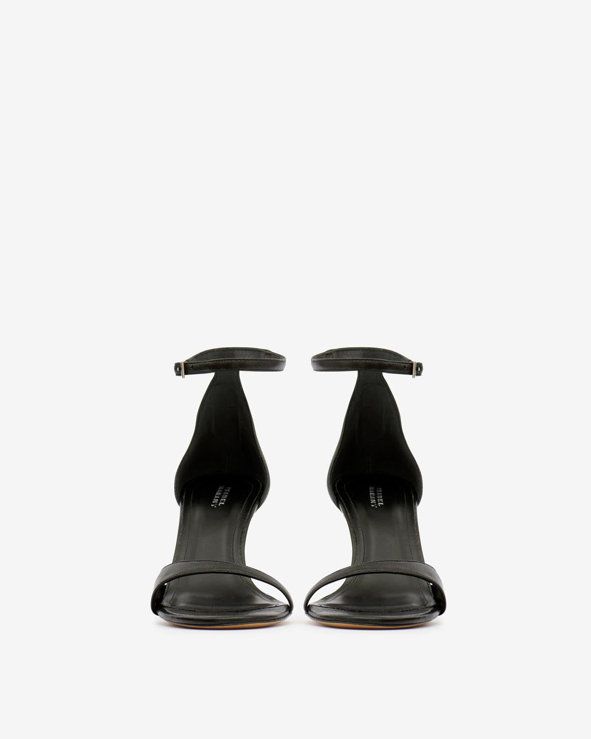 Ailisa heeled sandals in soft leather - 검은색 - Woman - 4