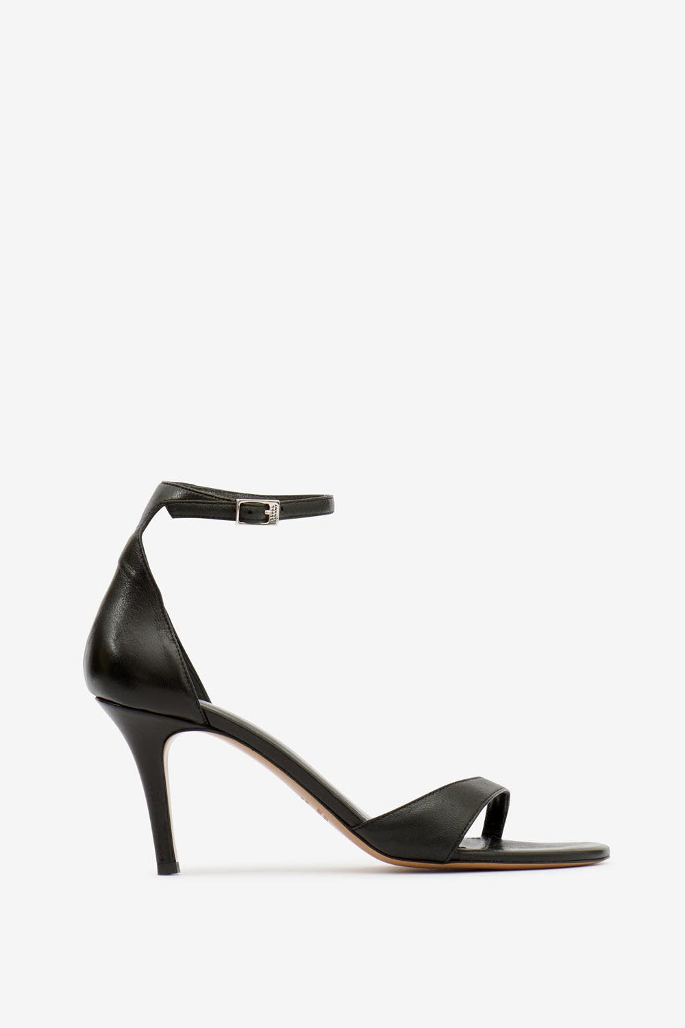 Sandalia tacón de piel alziry - Negro - Woman - 1
