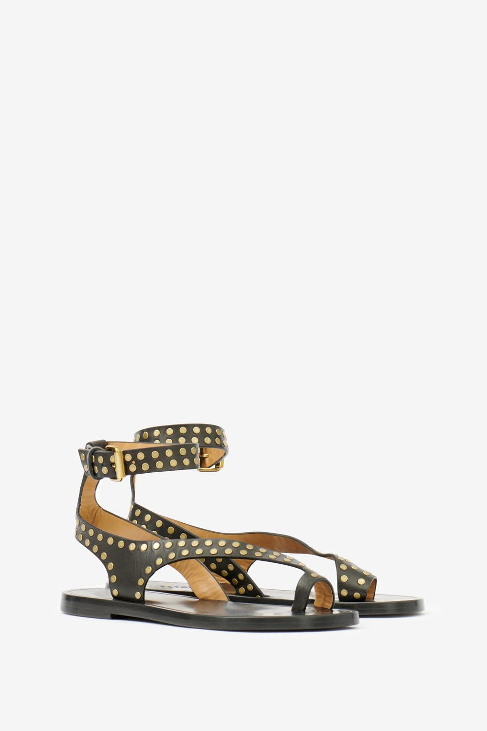 Jiona sandali con borchie - Black and gold - Woman - 5