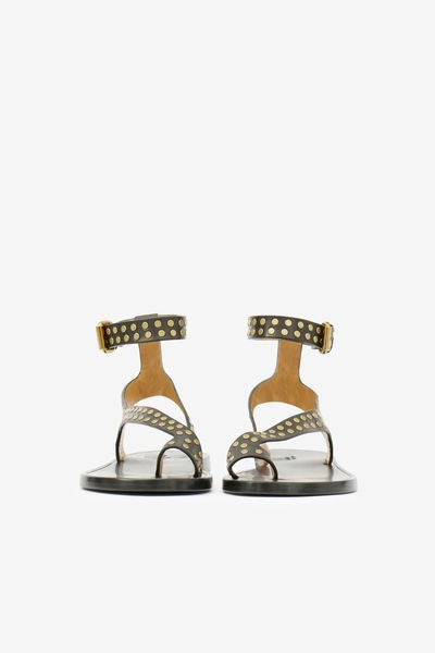 Jiona sandali con borchie - Black and gold - Woman - 3