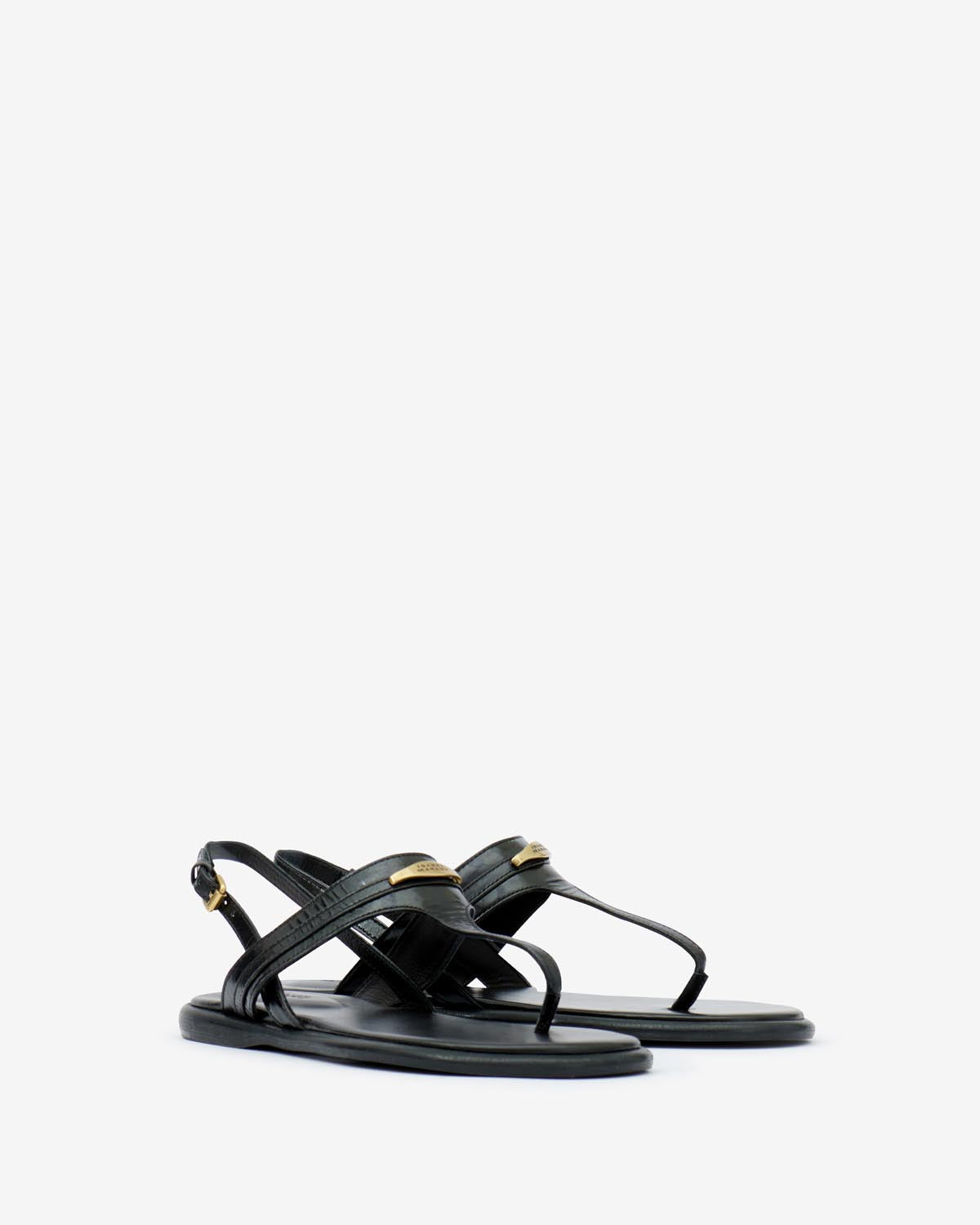 Sandales plates en cuir nya - Noir - Woman - 4