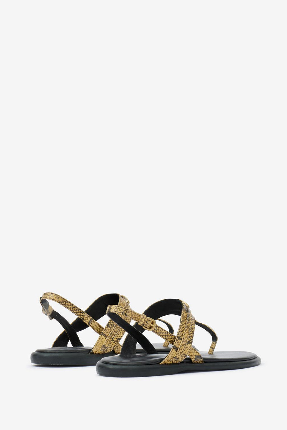 Nya flat leather sandals - 자연스러운 - Woman - 2