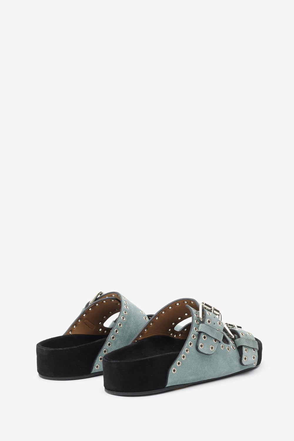 Sandali aperti in pelle lennyo - Sea green - Woman - 2