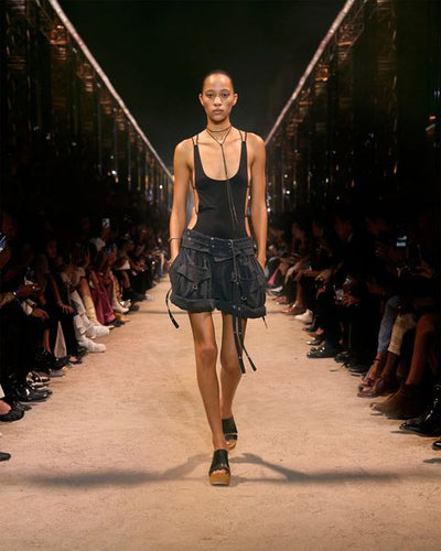 Short fluide uni heidi - Noir délavé - Woman - 5