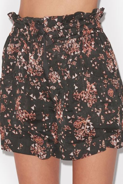 Short fluide en coton imprimé ceyane - Noir - Woman - 6