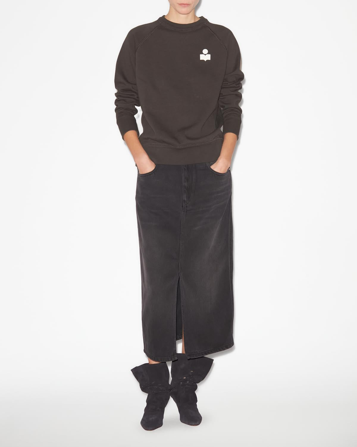 Milla ロゴ スウェットシャツ - Faded black-ecru - Woman - 1