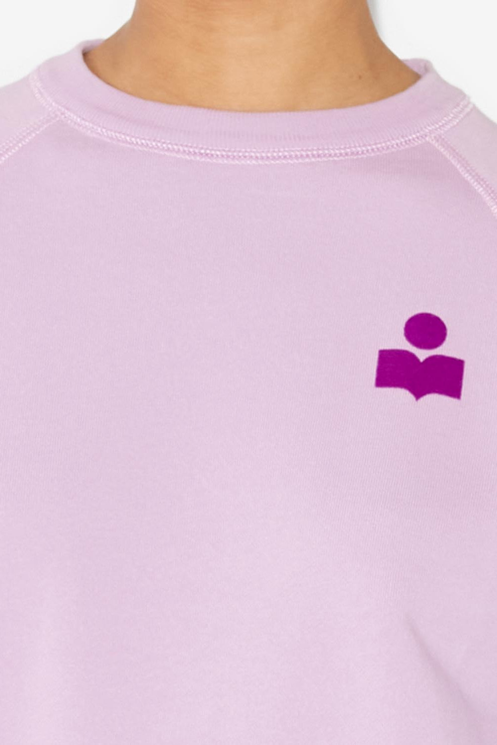 Milla logo sweatshirt in cotton - Lilac-purple - Woman - 3