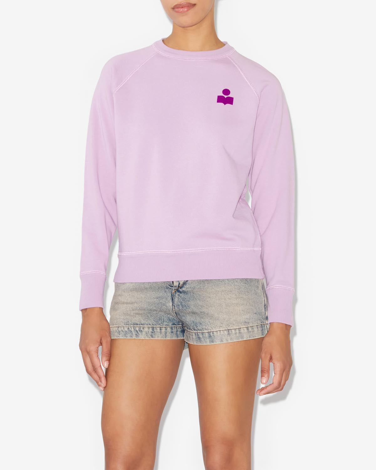 Sudadera de algodón con logo milla - Lilac-purple - Woman - 3