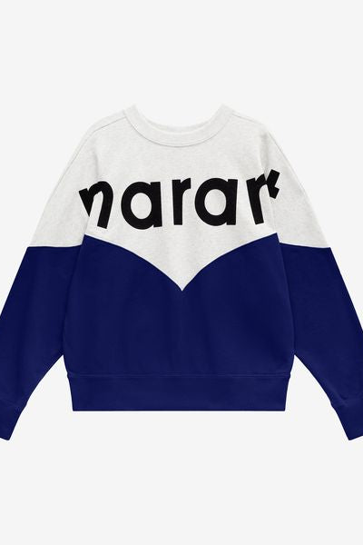 Sweatshirt bicolore marant houston - Bleu clair - Woman - 1