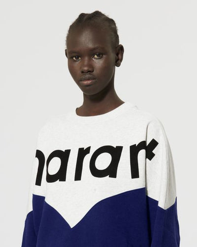 Sweatshirt bicolore marant houston - Bleu clair - Woman - 2