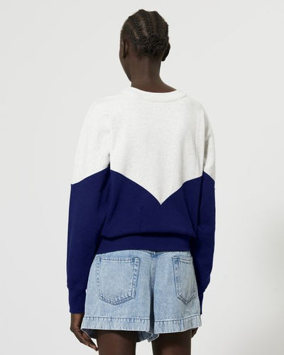 Sweatshirt bicolore marant houston - Bleu clair - Woman - 4