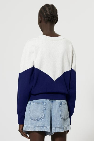 Sweatshirt bicolore marant houston - Bleu clair - Woman - 5