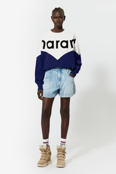 Sweatshirt bicolore marant houston - Bleu clair - Woman - 2