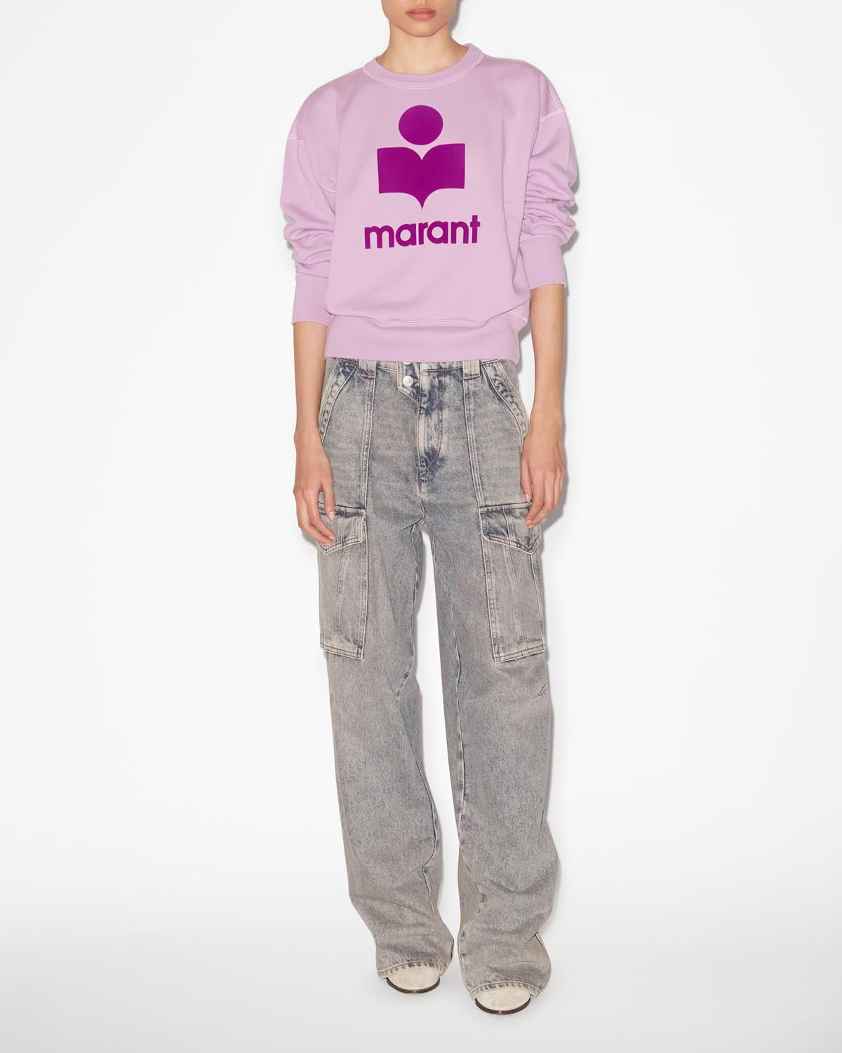 Mobyli logo 스웨트 셔츠 Woman Lilac-purple 2