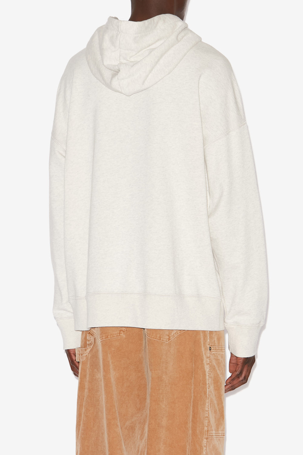 Sudadera con capucha miley de algodón - Ecru/camel - Man - 5