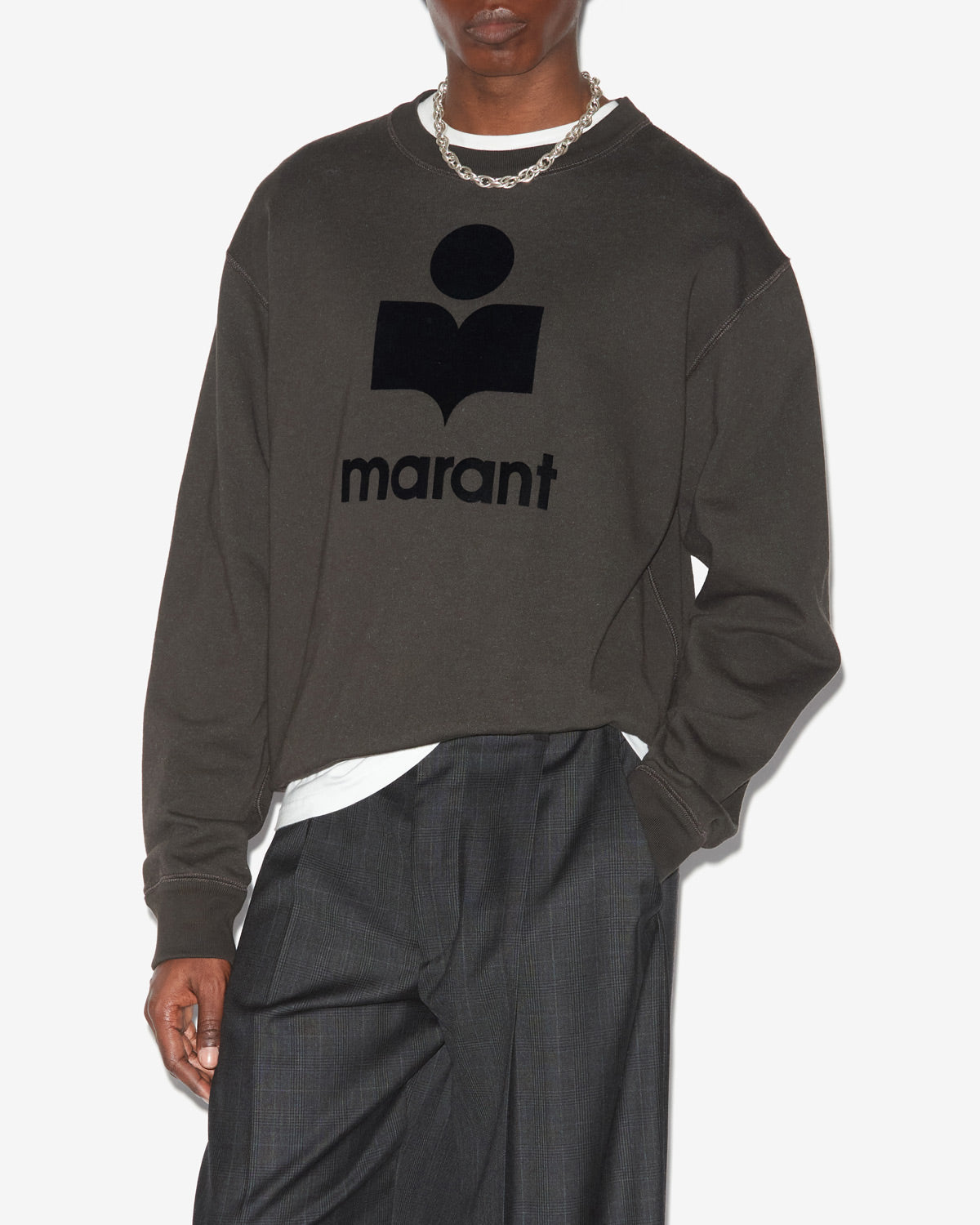 Mikoy fleece sweatshirt with oversized logo - Black - Man - 3