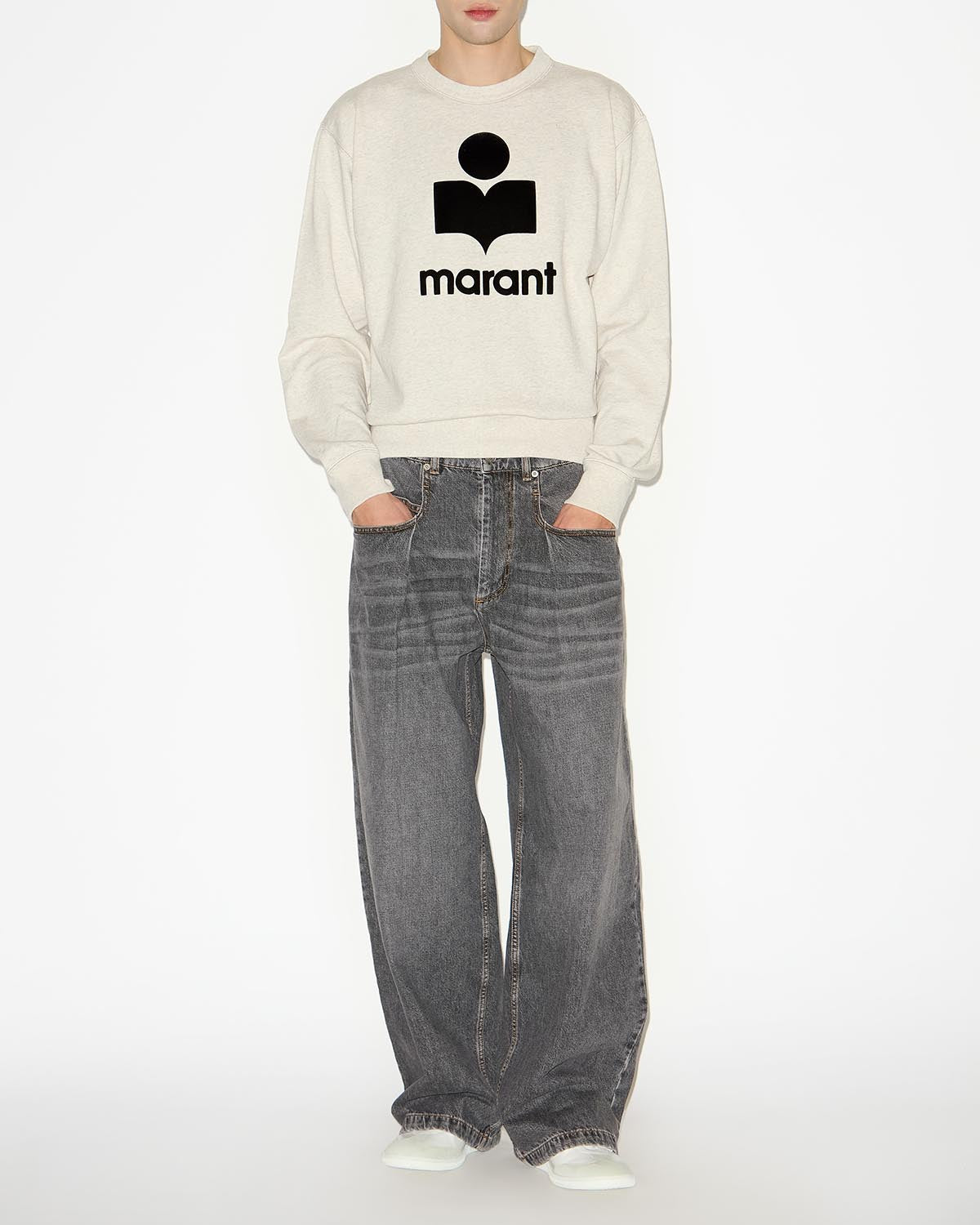 Mikoy cotton logo sweatshirt - Ecru - Man - 1