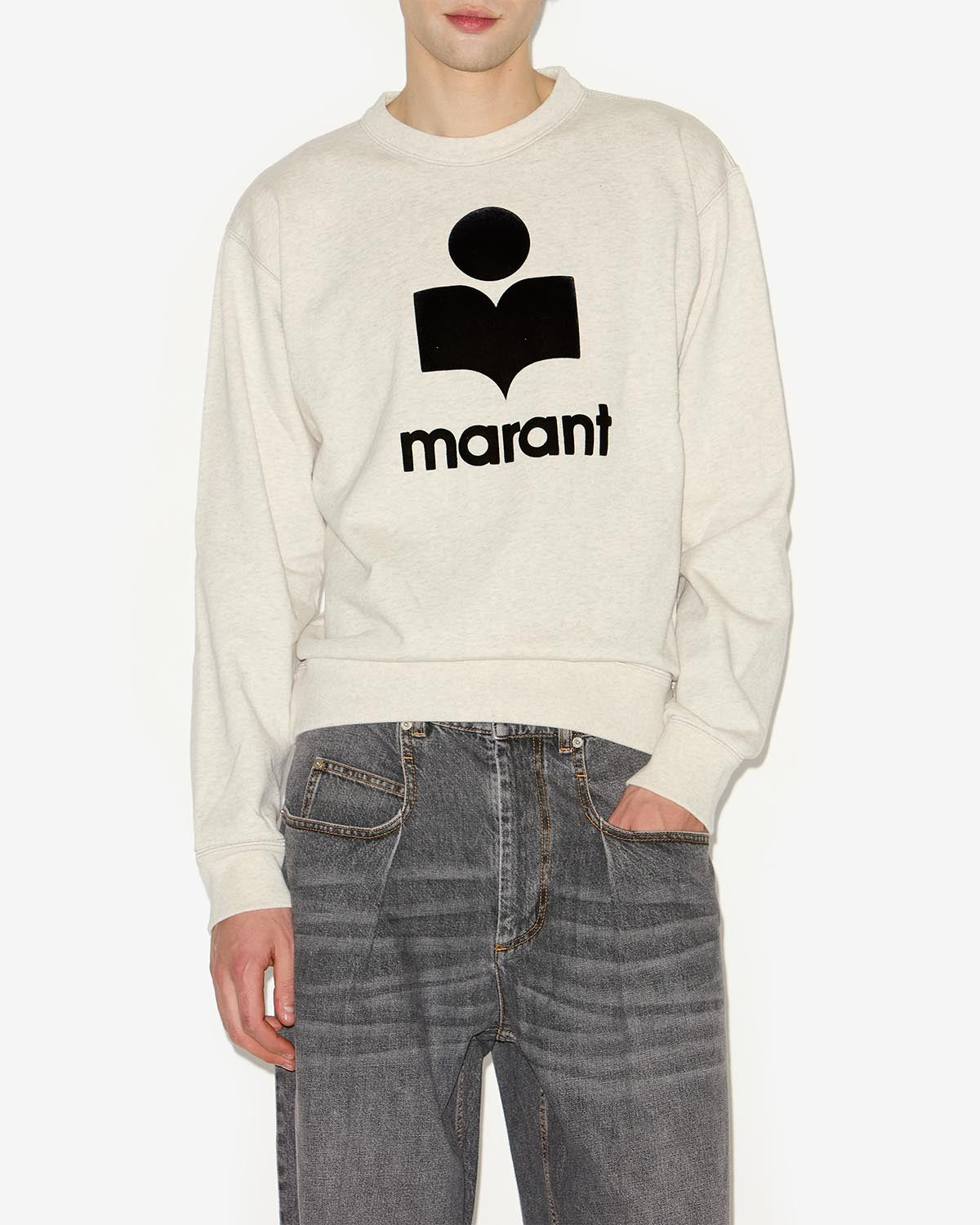 Mikoy cotton logo sweatshirt - Ecru - Man - 3