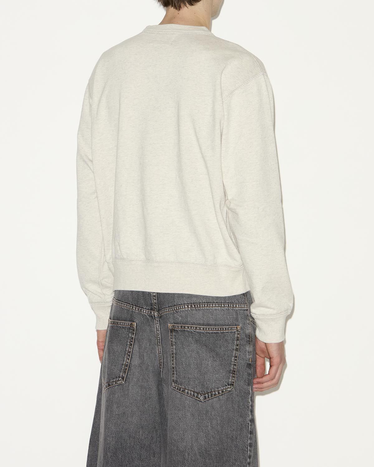 Mikoy 자수 로고 디테일 저지 소재의 스웨트셔츠 - Ecru-emerald - Man - 4