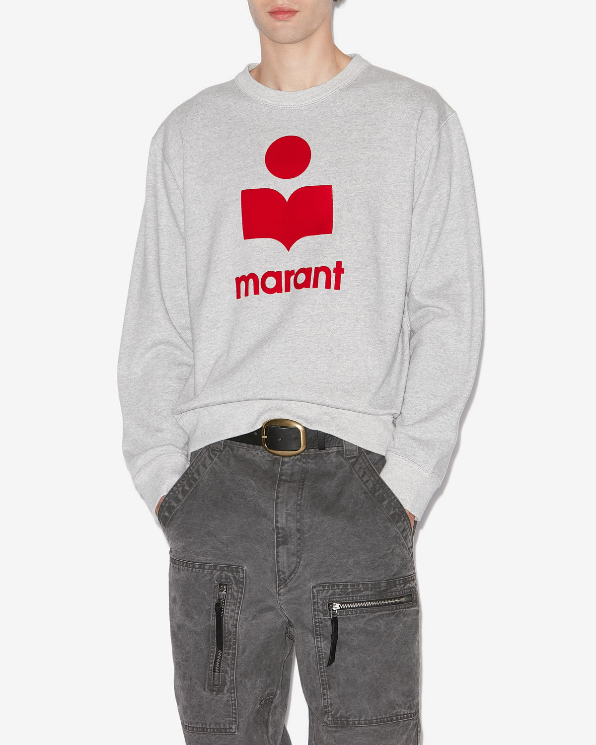 Mikoy sweatshirt Man Gray-red 5