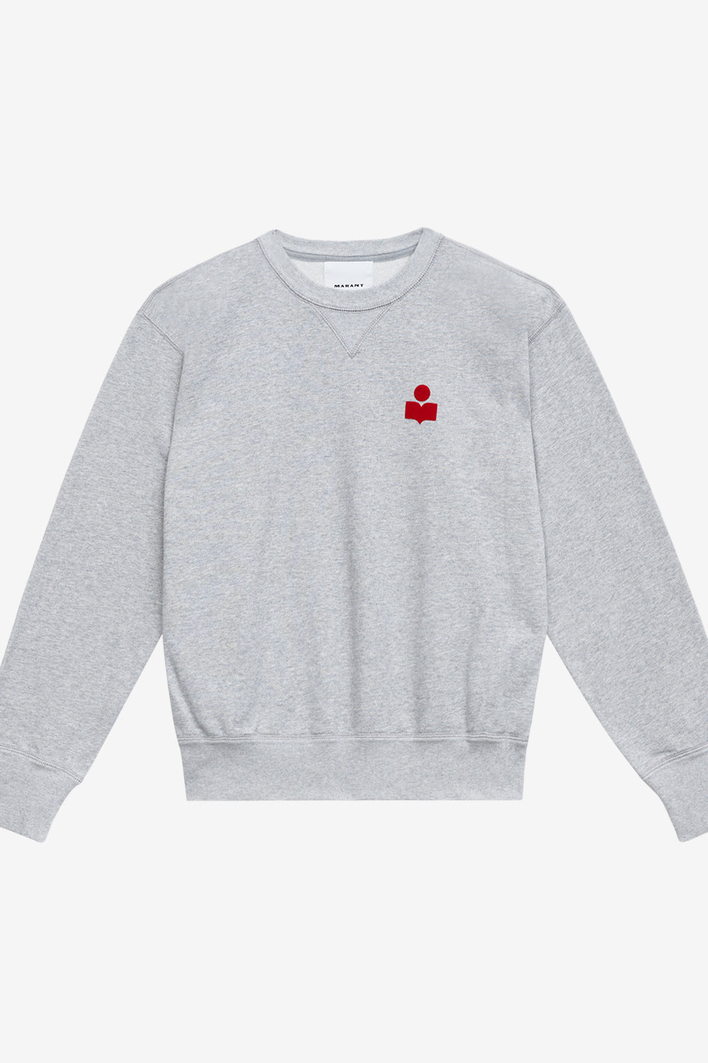 Mike cotton sweatshirt with logo - Gray-red - Man - 1