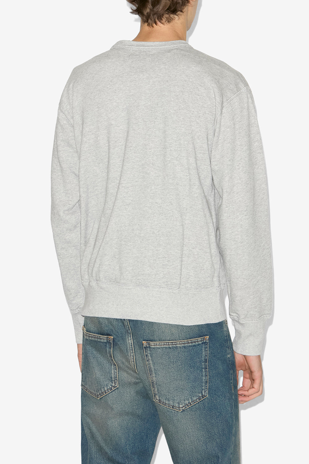 Mike cotton sweatshirt with logo - Gray-red - Man - 5