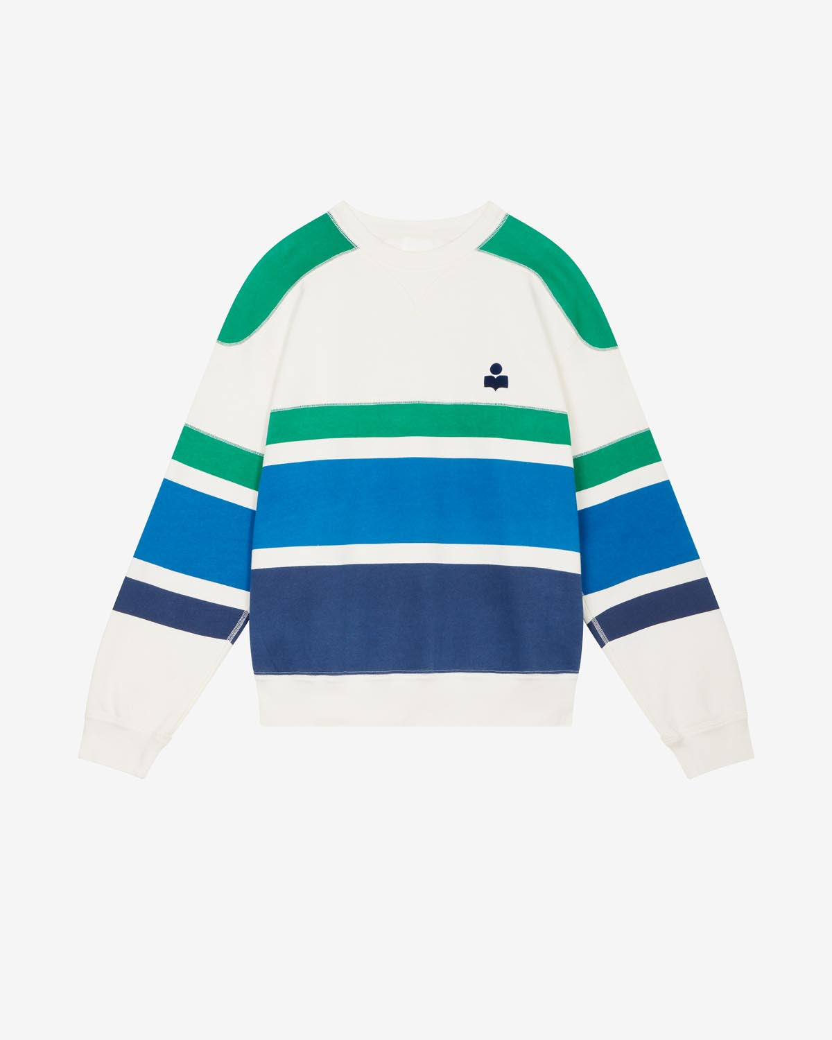 Sweatshirt meyoan mit logo - Ecru and blue - Man - 5