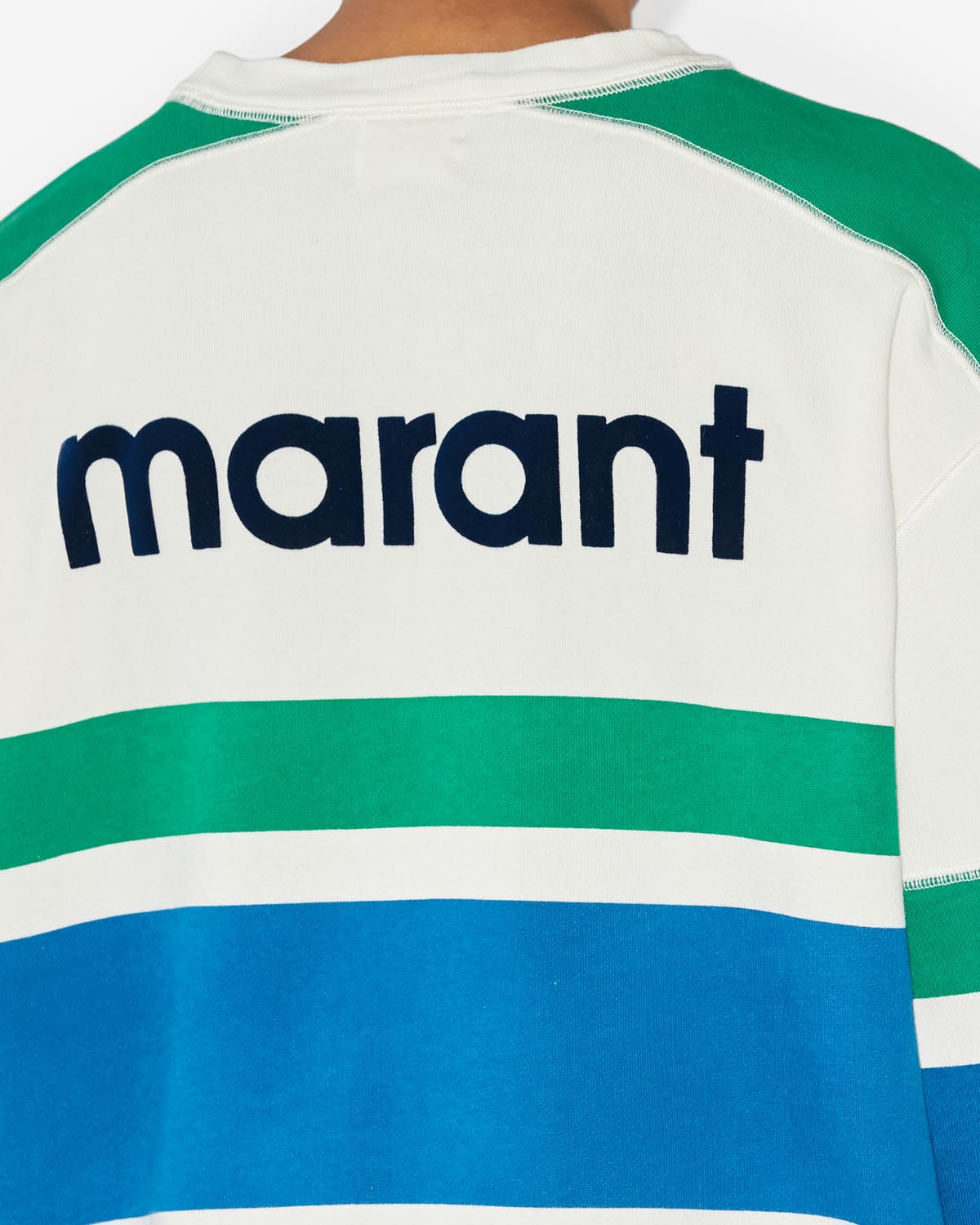 Sweatshirt meyoan mit logo - Ecru and blue - Man - 2