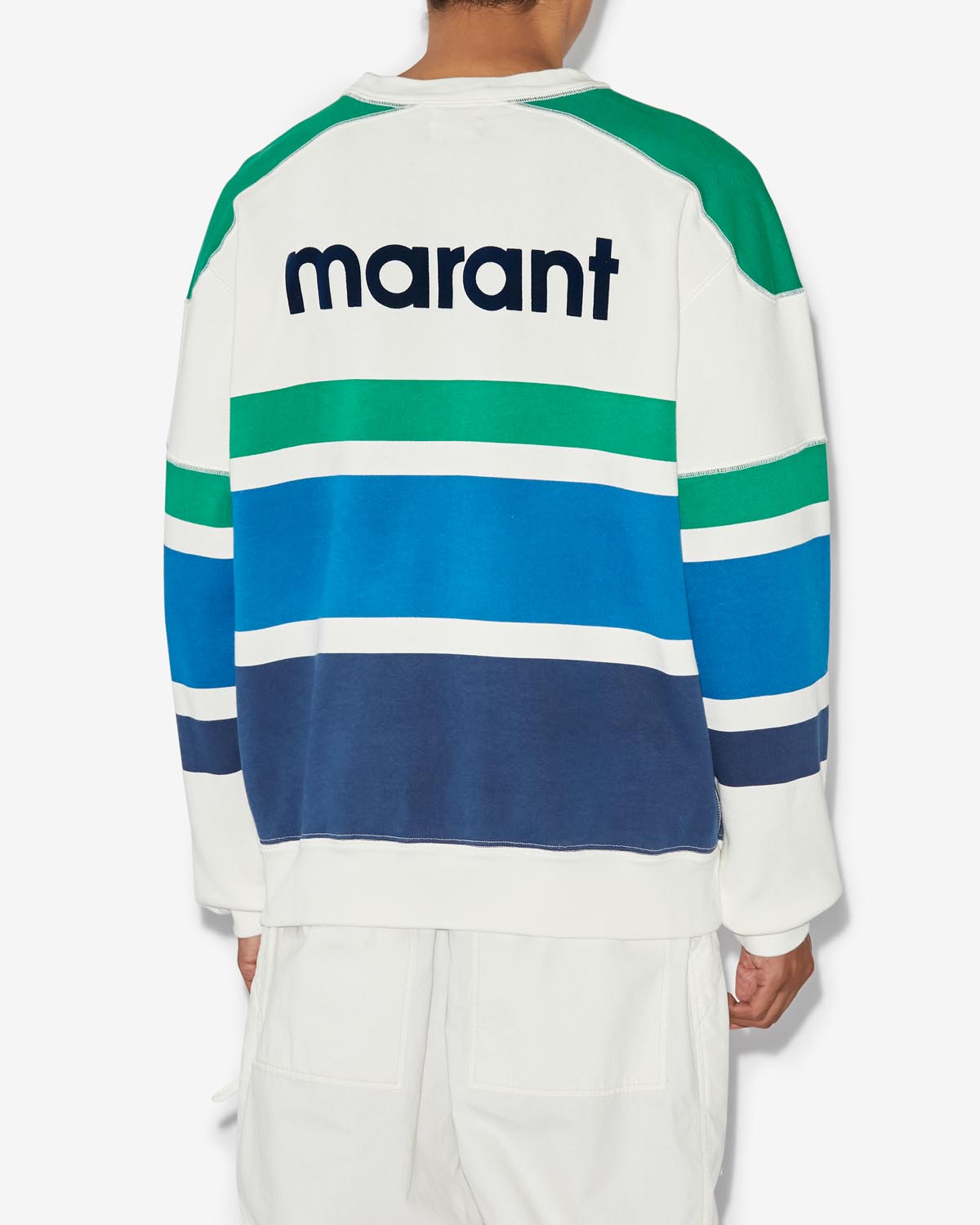 Sweatshirt meyoan mit logo - Ecru and blue - Man - 4