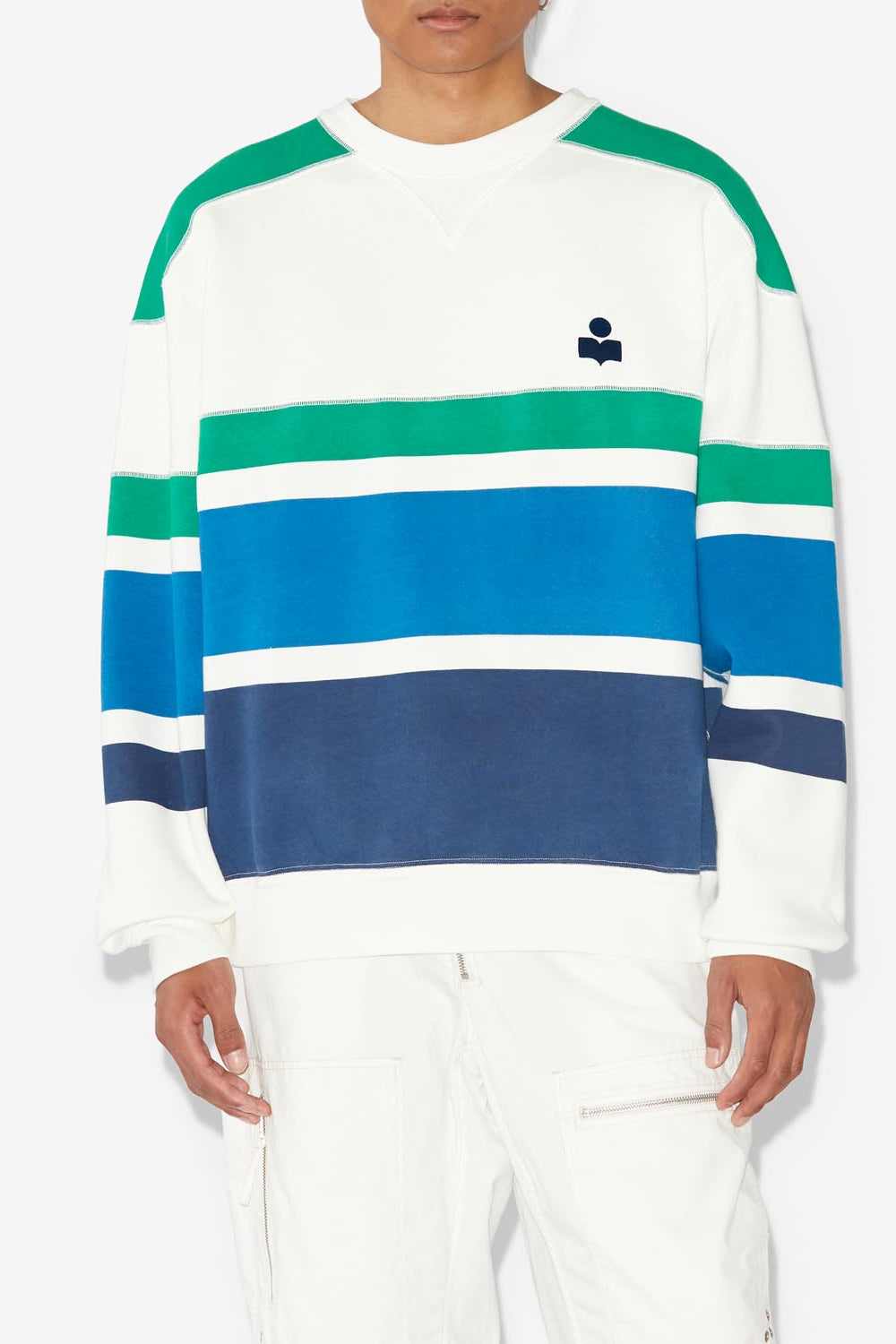 Sweatshirt meyoan - Écru et bleu - Man - 4