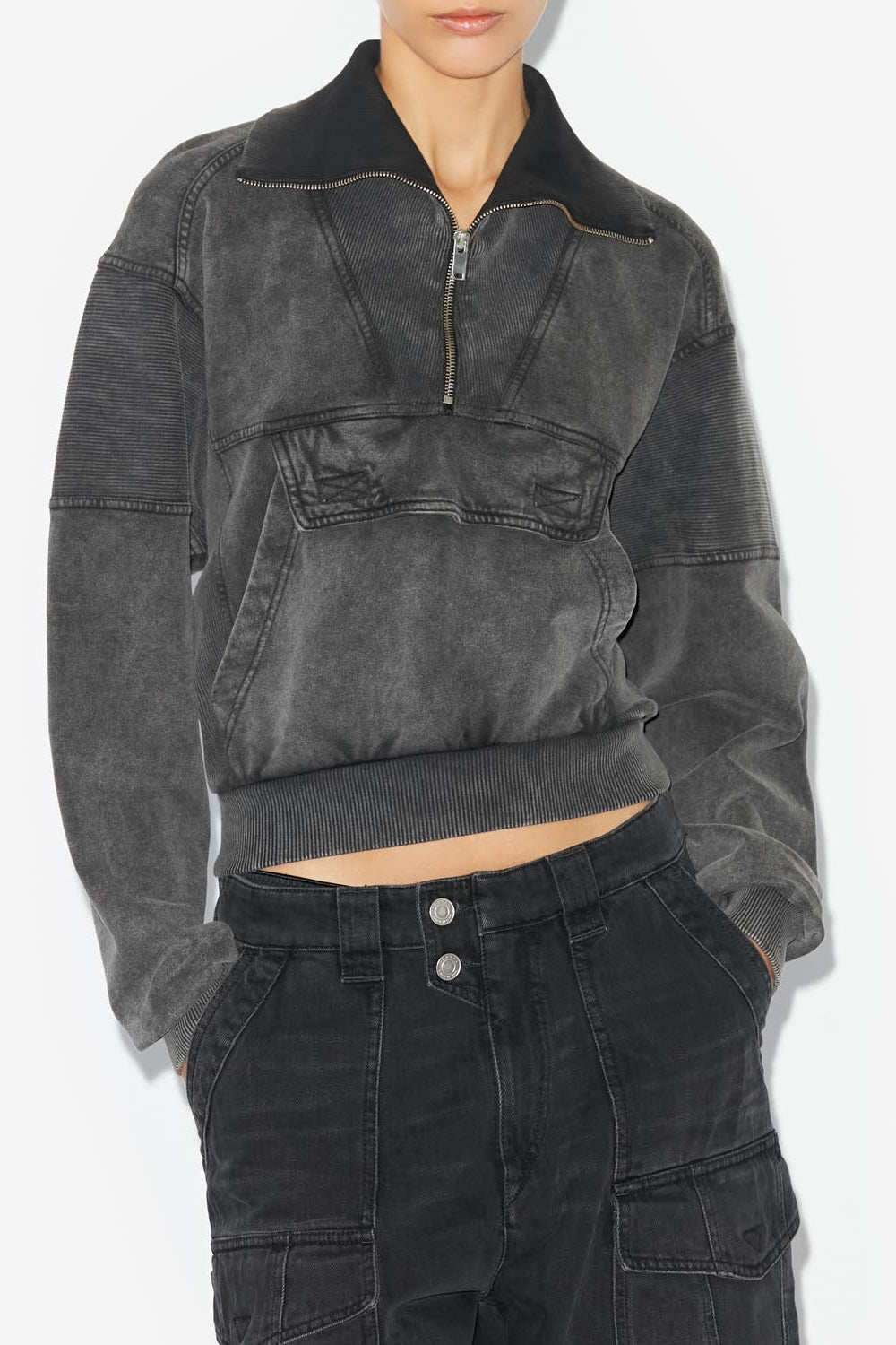 Sudadera phenix - Negro lavado - Woman - 4