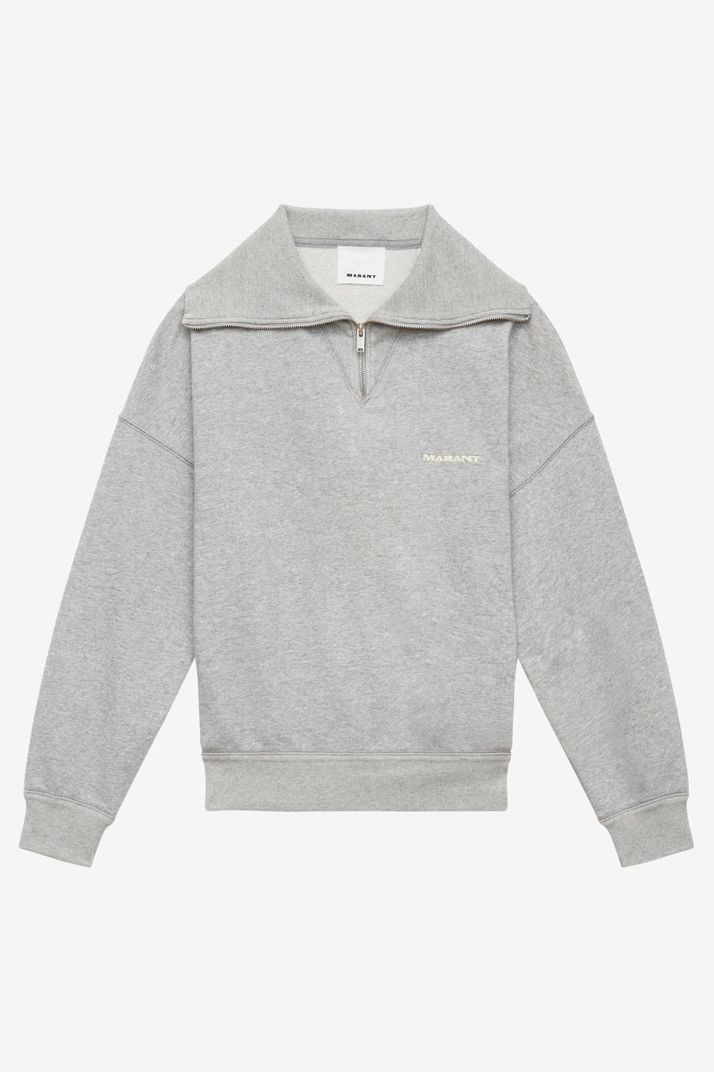 Sudadera weloyan de algodón con cuello alto - Gris - Man - 1