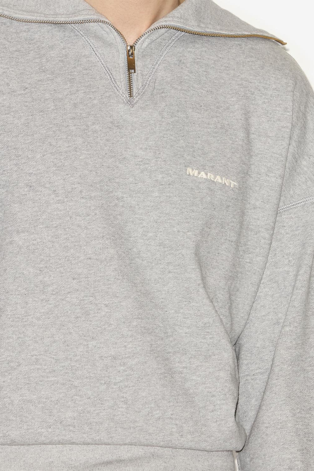 Sudadera weloyan de algodón con cuello alto - Gris - Man - 3