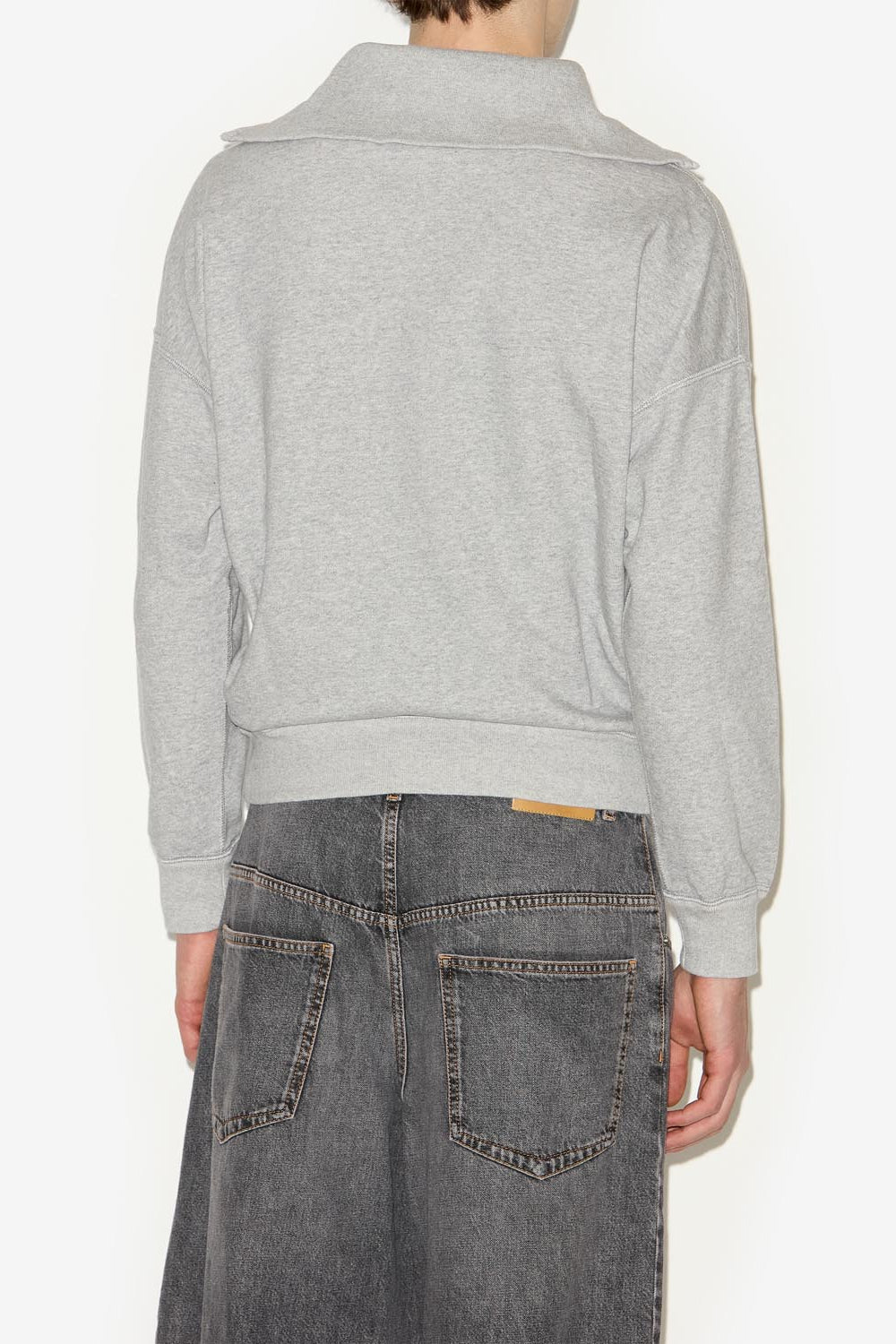 Sudadera weloyan de algodón con cuello alto - Gris - Man - 5