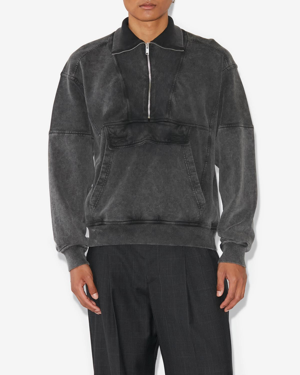 Preston felpa - Nero lavato - Man - 3