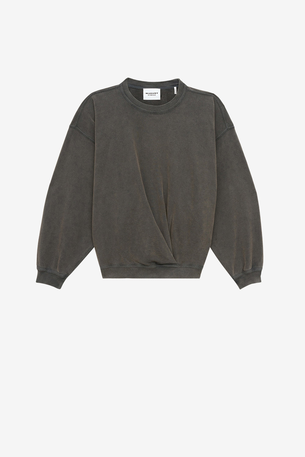 Sweatshirt sauria aus verwaschener baumwolle - Schwarz gewaschen - Woman - 1