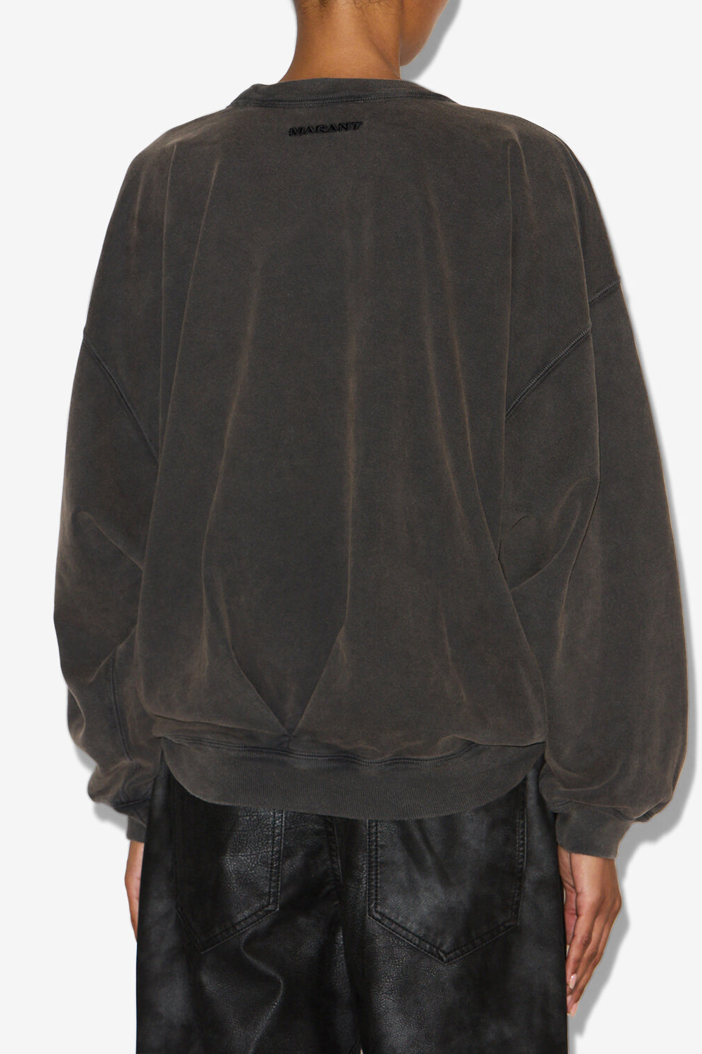 Sweatshirt sauria aus verwaschener baumwolle - Schwarz gewaschen - Woman - 5