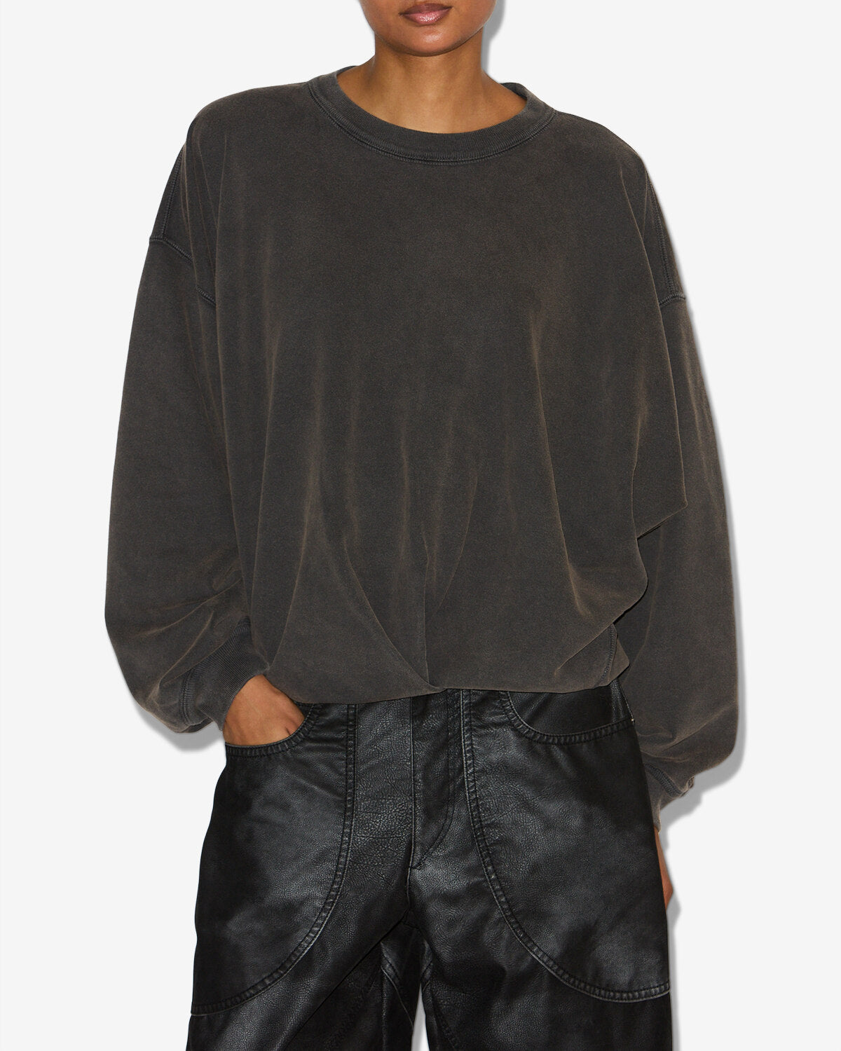Sweatshirt sauria Woman Schwarz gewaschen 5