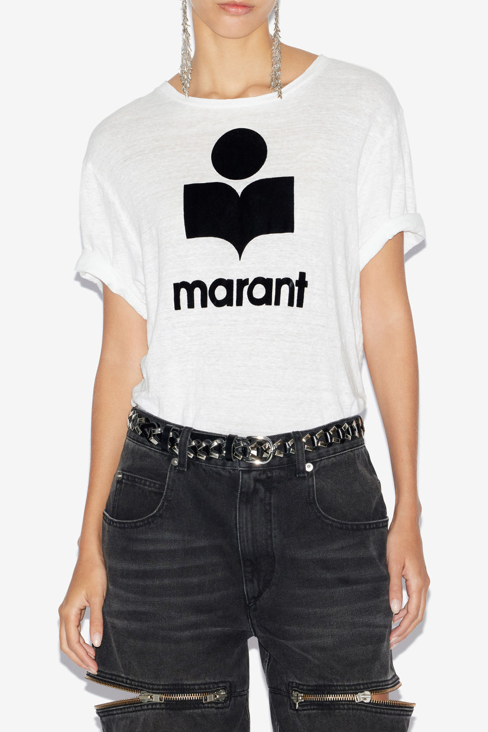 T-shirt zewel mit kurzen ärmeln und logo - Weiß - Woman - 7