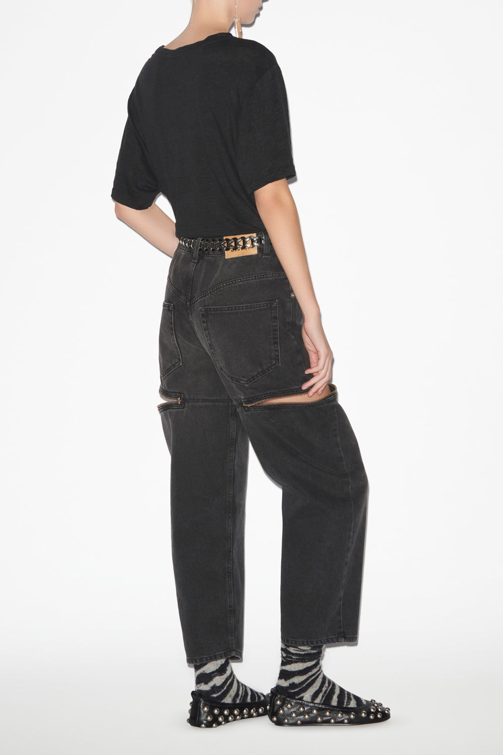 T-shirt zewel mit kurzen ärmeln und logo - Schwarz - Woman - 9