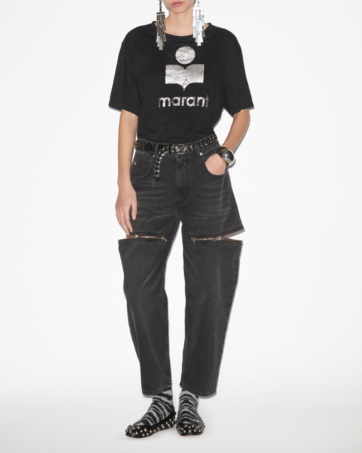 Zewel short-sleeve logo t-shirt - Black - Woman - 1