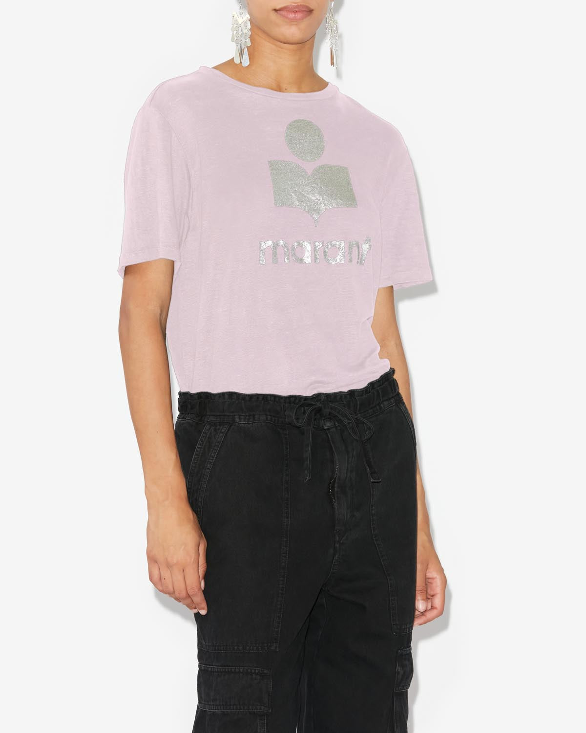 Zewel logo t-shirt Woman Pearl rose-silver 4
