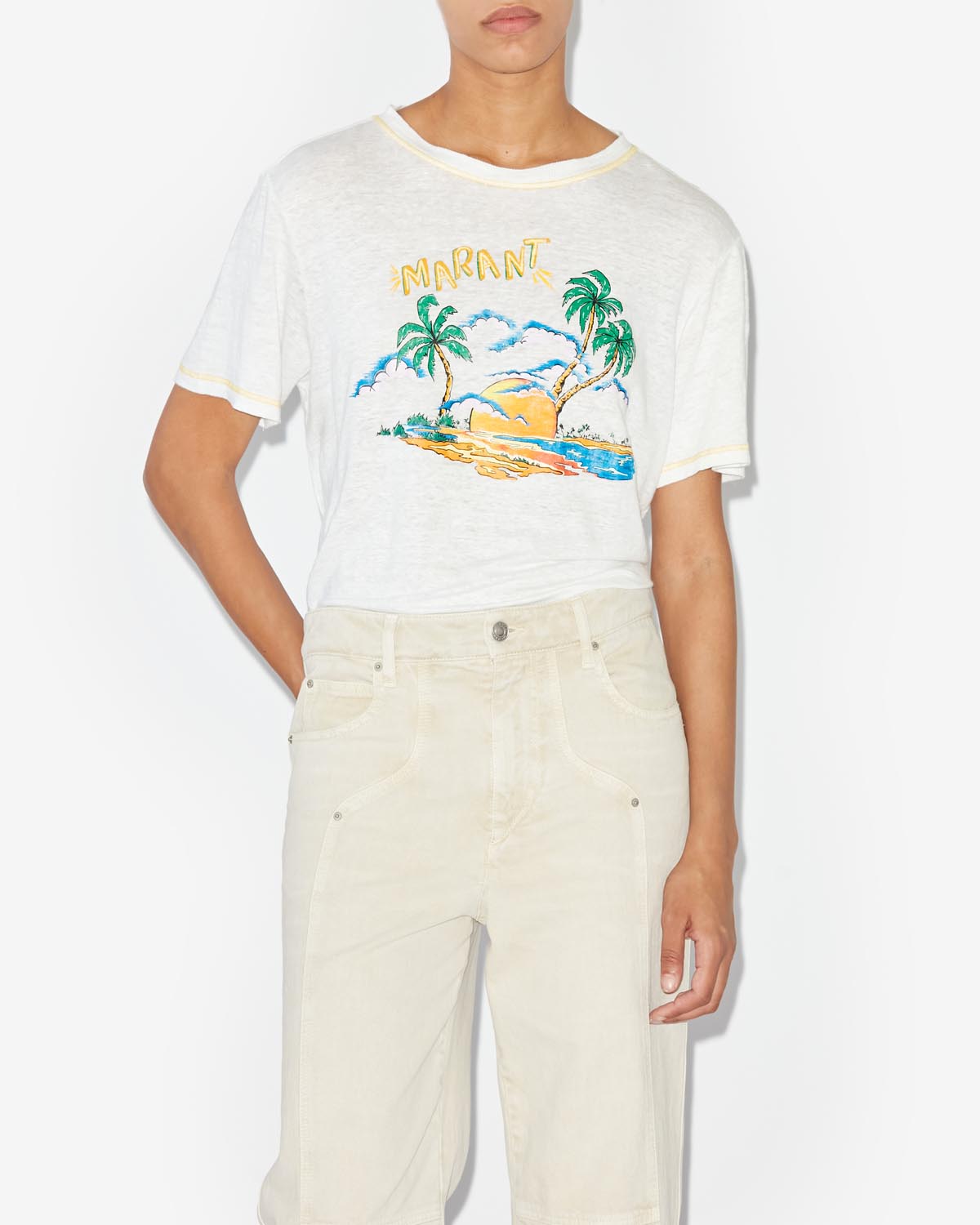 Zewel logo tee-shirt with short sleeves - 白 - Woman - 3