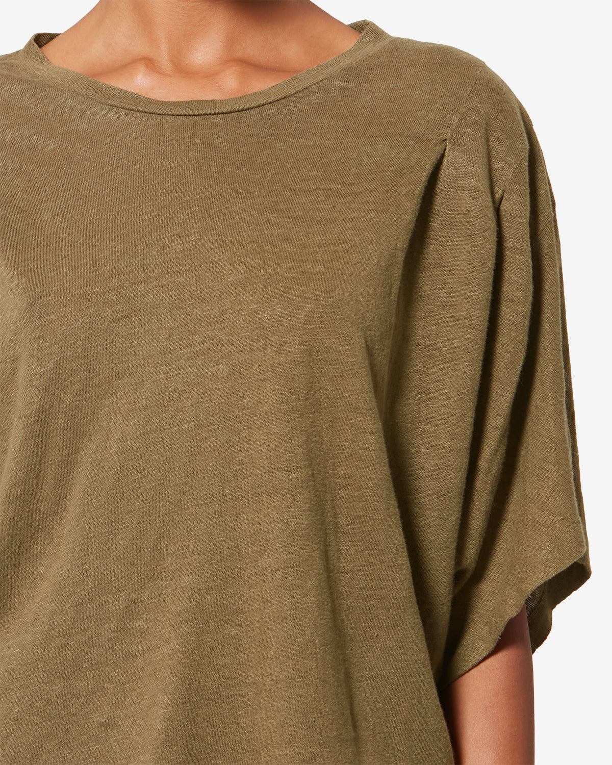 Kyanza linen t-shirt - Dark khaki - Woman - 2