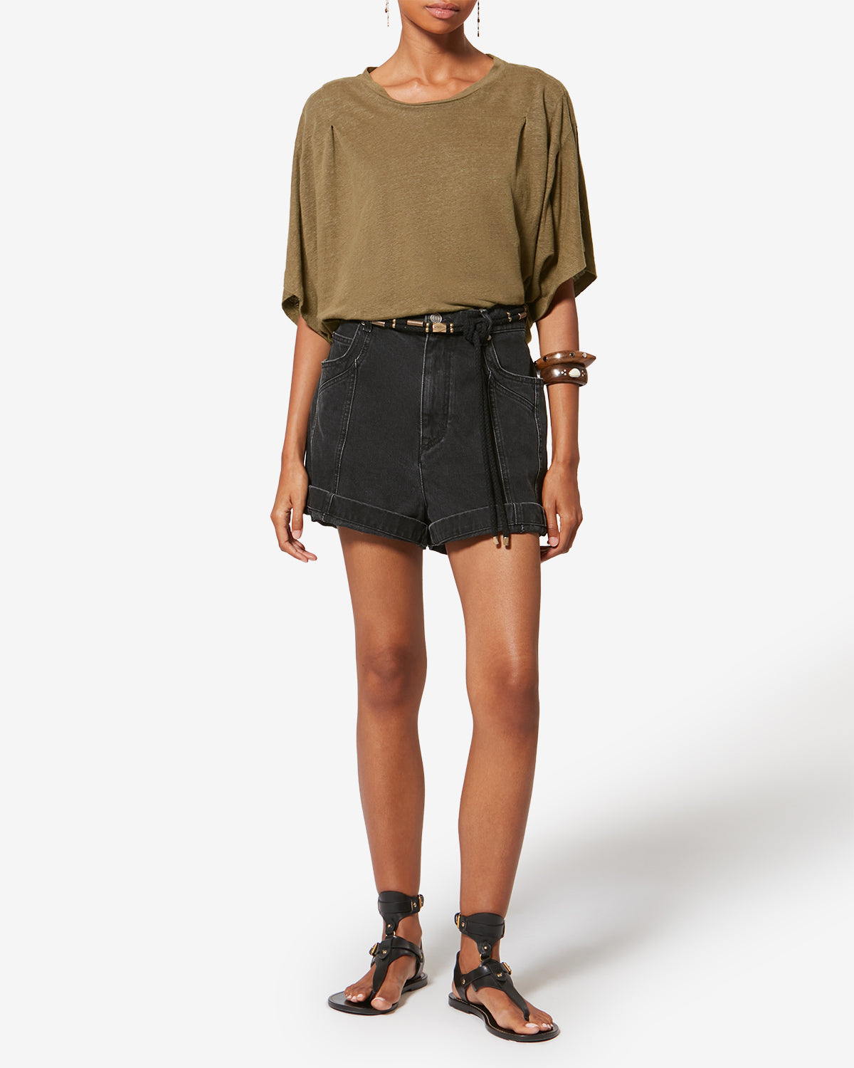 KYANZA T-SHIRT Woman dark khaki | ISABEL MARANT Official online store