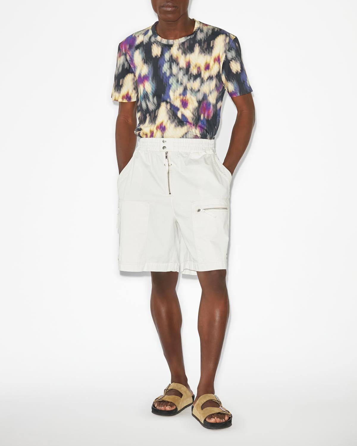 T-shirt honore - Ocre-noir - Man - 1