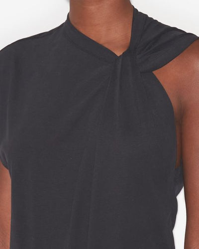 Camiseta asimétrica de manga corta nayda - Negro - Woman - 3