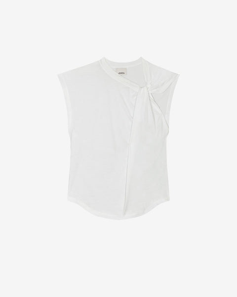 Tシャツ・カットソー Isabel Marant Asymmetrical Nayda T-Shirt With Ochre Print Isabel Marant Nayda Asymmetric Cotton T-Shirt - Bergdorf Goodman